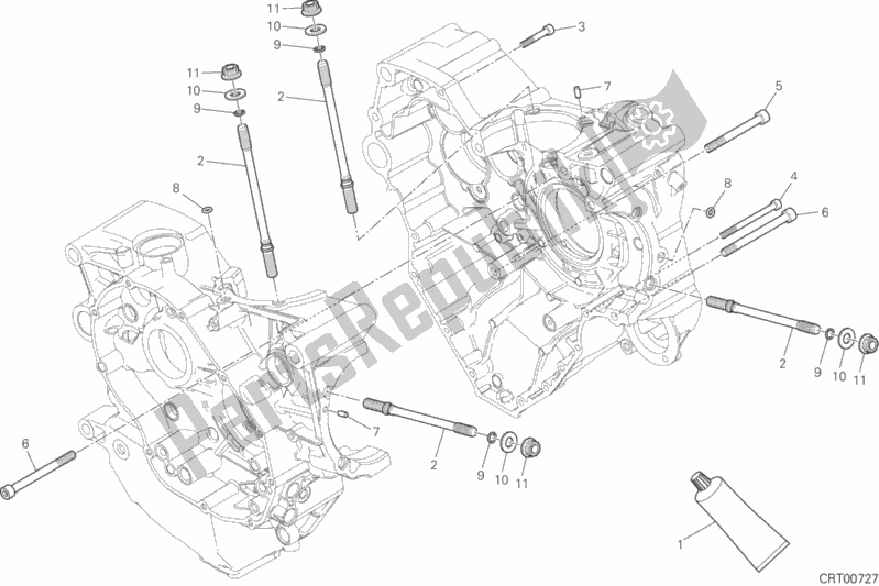 Tutte le parti per il 10a - Coppia Semicarter del Ducati Diavel Xdiavel Thailand 1260 2017 Tutte le parti per il 10a - Coppia Semicarter del Ducati Diavel Xdiavel Thailand 1260 2017